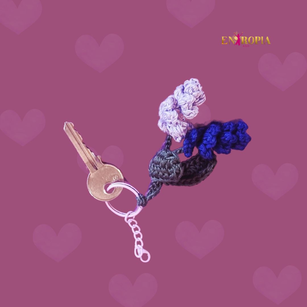 Lavanda Portachiavi Uncinetto - immagine 3