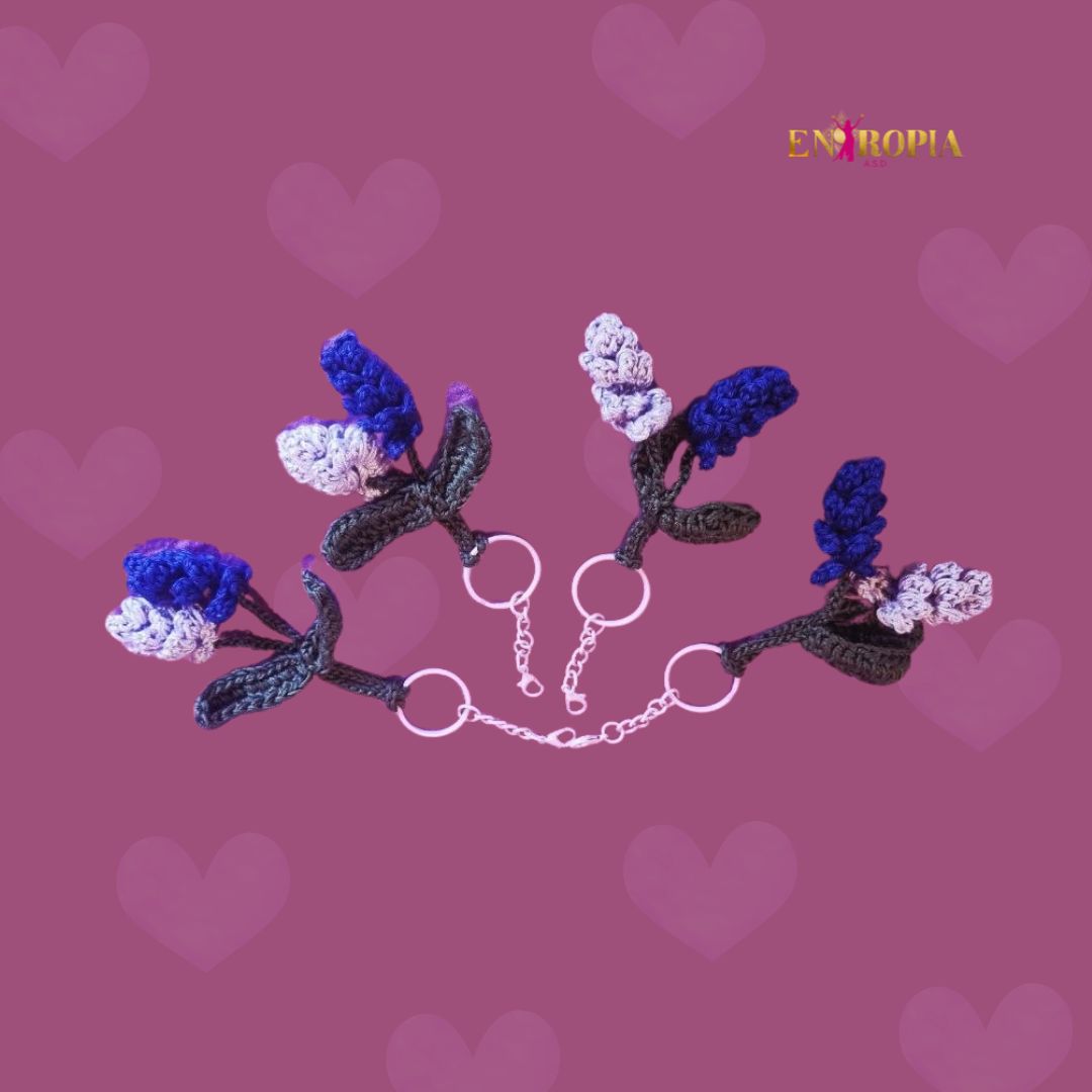 Lavanda Portachiavi Uncinetto - immagine 4