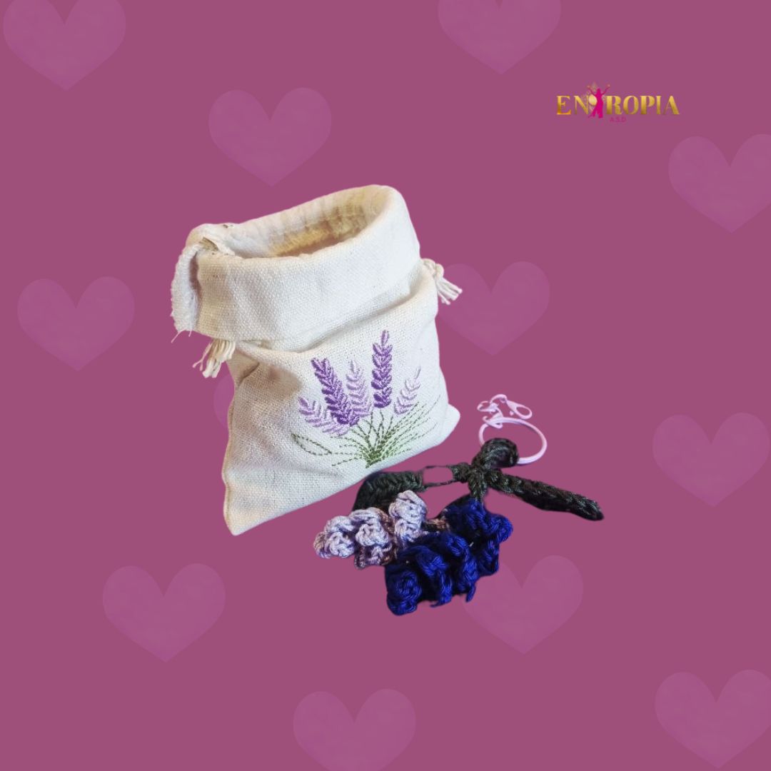 Mini Set LAVANDA Sacchetto + Portachiavi - immagine 2